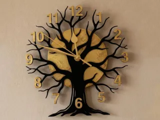 Tree Silhouette Clock Design
