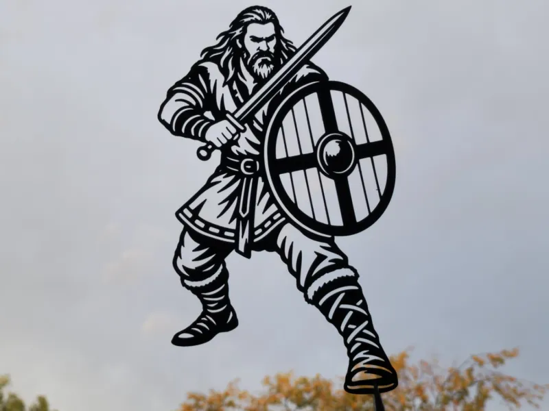 Viking Warrior Sword Shield Wall Art