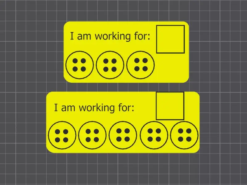 Student reward cards Lego style