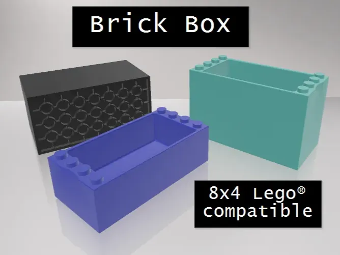 兼容积木的8x4盒子 - 两种尺寸
