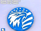 Badge Reel Topper Flat Back American eagle - Independence Da-0