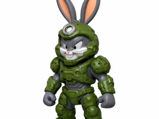 Bugs Bunny Doom Slayer Ring Figure