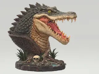 Crocodile bust