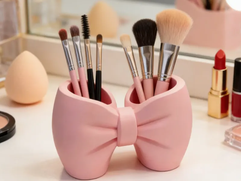 Organisateur de Pinceaux de Maquillage - Nœud Coquette
