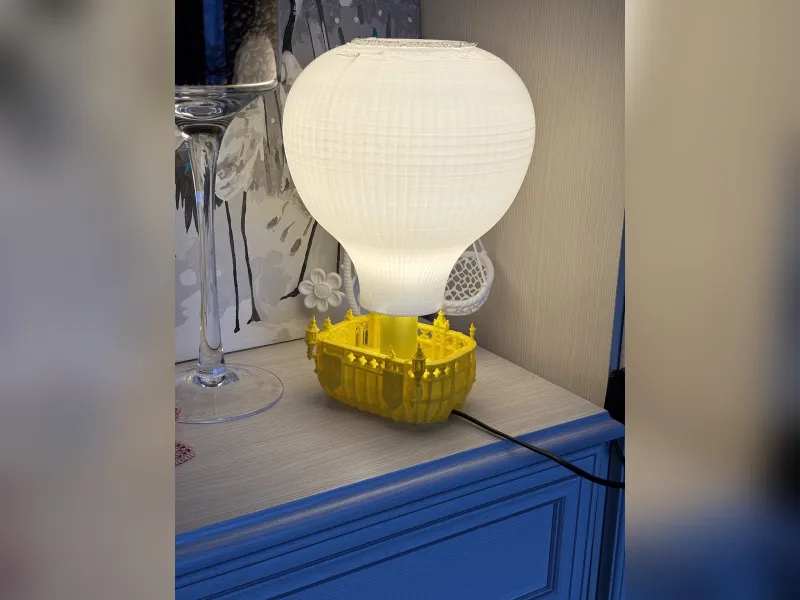 Hot Air Balloon Lamp - E14 Night Light with Basket