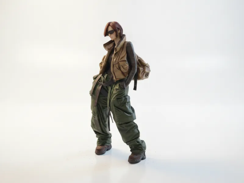 Lady With Bag Fashion Figurine Female 3D Printable