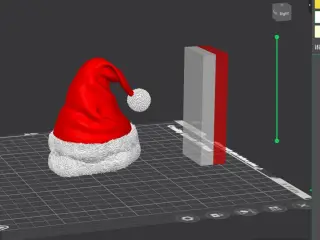 Christmas hat keychain