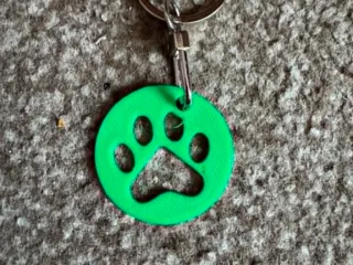 Paw Print Keychain