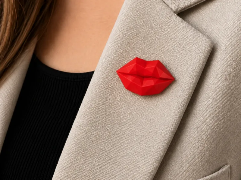 Low poly Kiss badge / keychain
