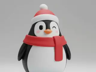 Pinguino de Navidad