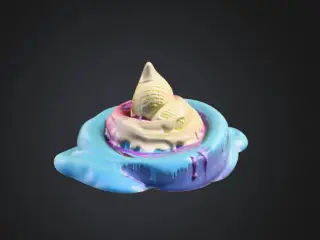 Face Spilled Ice Scream