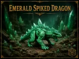 Crystal Emerald Dragon Miniature - DnD RPG Fantasy-0