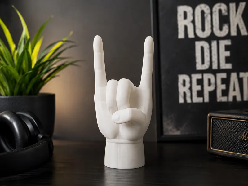 🤘 Mão de Rock – Figura Decorativa Moderna