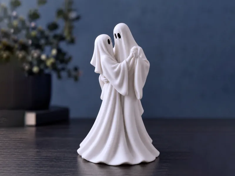 Dancing Ghost Couple Statue | Romantic Halloween Figurine