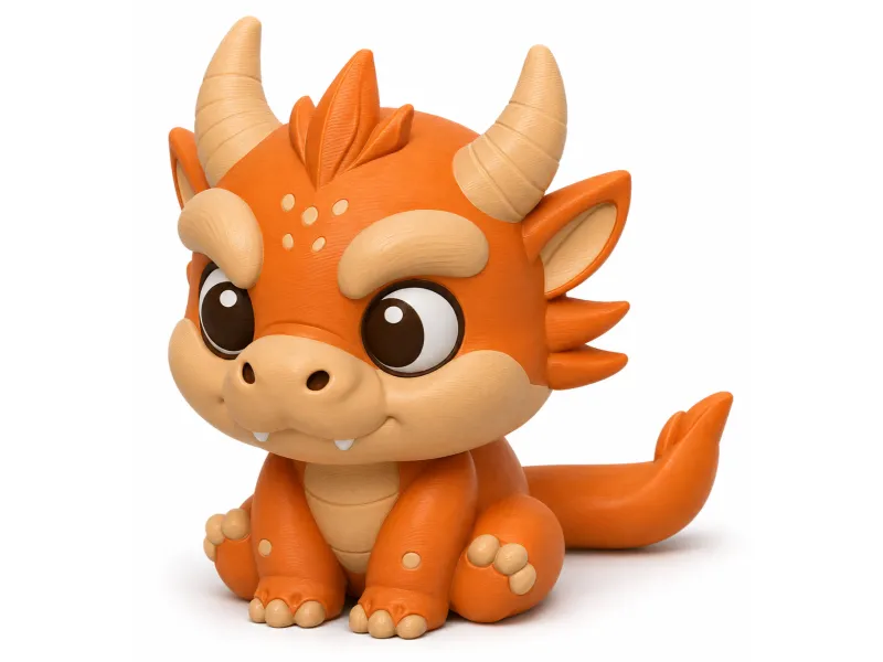 Ember il Cucciolo di Drago di Fuoco – Statuetta Fantasy Adorabile
