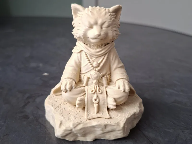 Meditating Monk Figurine