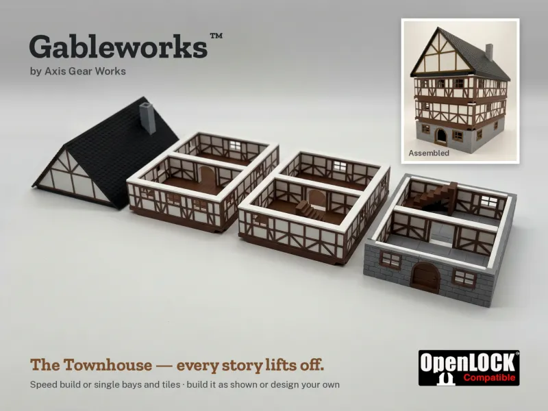Gableworks Townhouse - Lift-Off Modular Building (OpenLOCK)