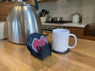 Pixel Heart Coasters ❤️🕹️