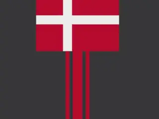 DK - Denmark Flag bookmark
