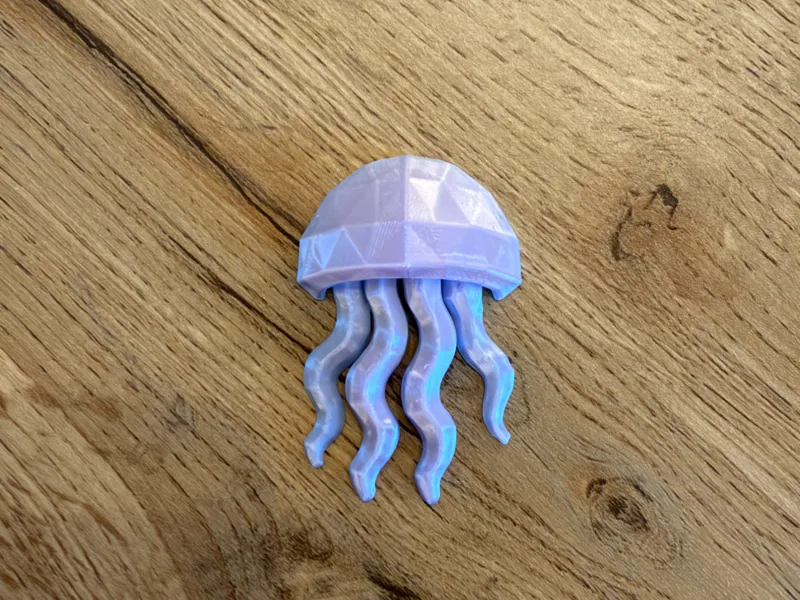Low poly Jellyfish badge / keychain