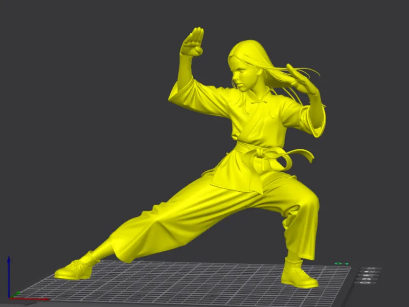 Katakura Rei Martial Artist 3D Model collector sculpture