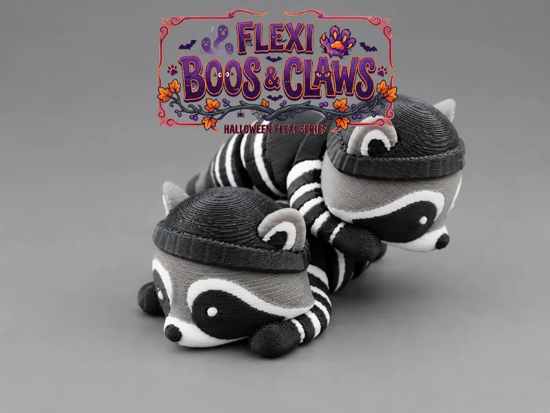 Guaxinim Ladrão de Halloween Flexi - Flexi Boos & Claws