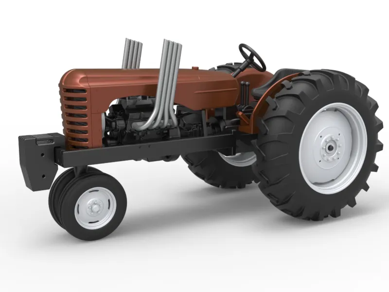 Tracteur de traction vintage à petit bloc Version 4 Échelle 1:25