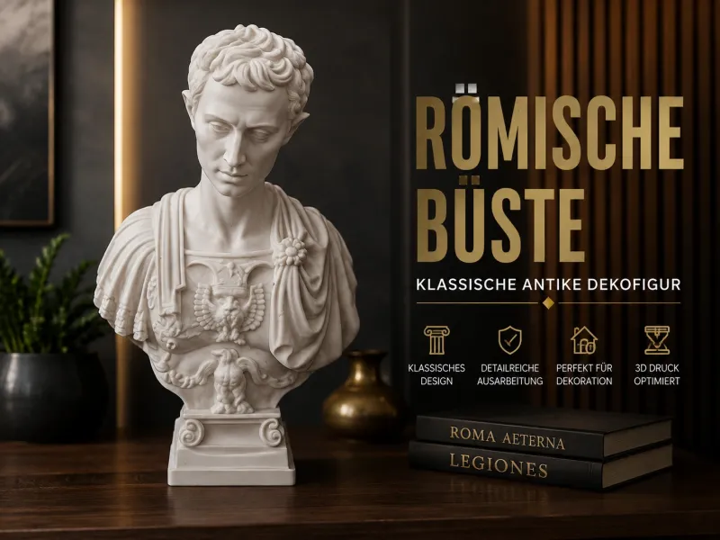 Buste romain – Figurine décorative de l'Antiquité classique