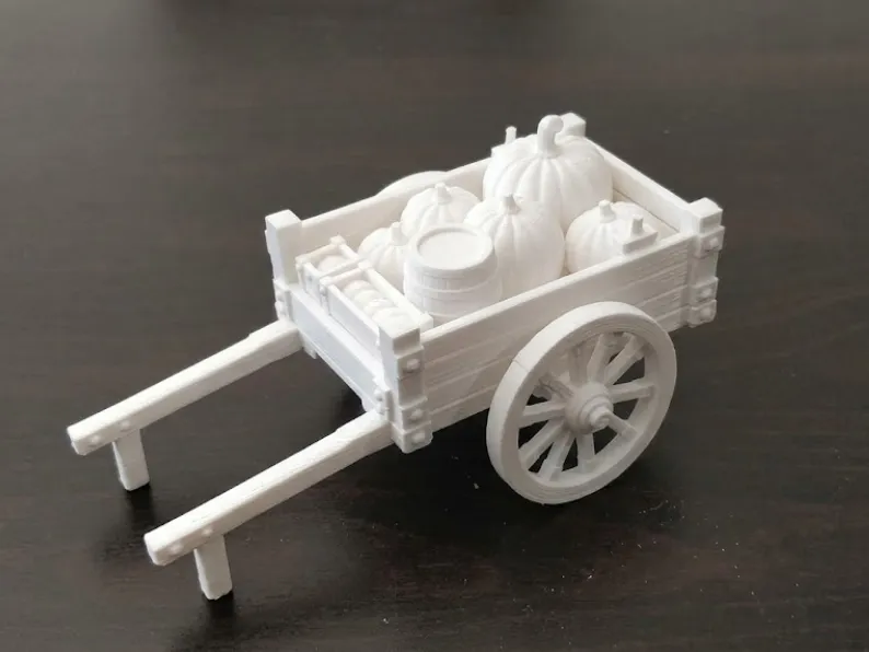 Pumpkin Cart - Realistic Miniature