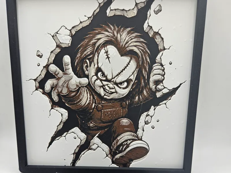 CHUCKY DANS LE MUR AVEC COULEURS