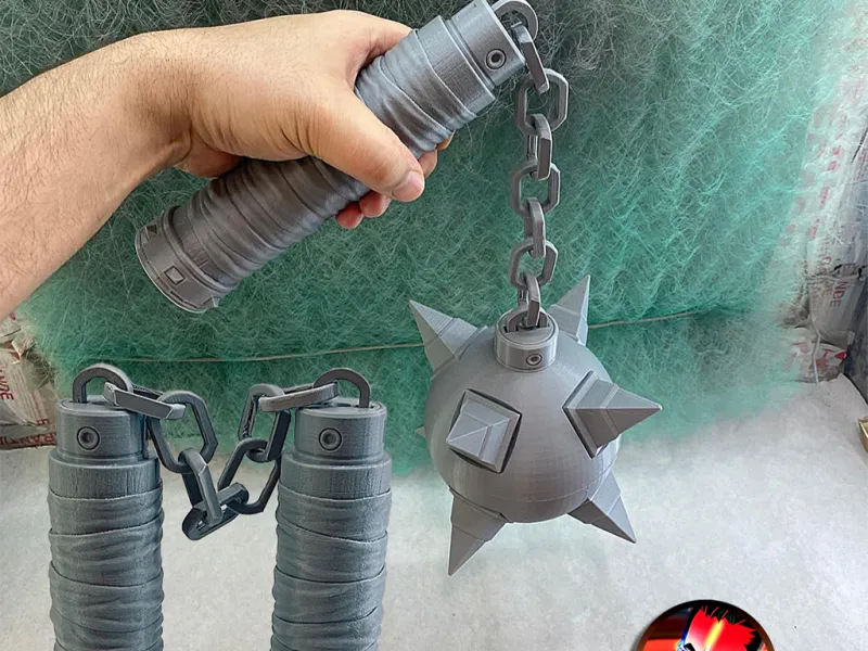 nunchaku-Interchangeable-Ball Medieval Mace-no need supports