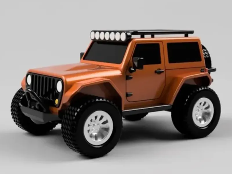 2-door JEEP Wrangler - fully printable
