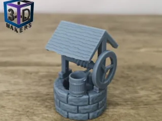 Water well with roof for board game and RPG