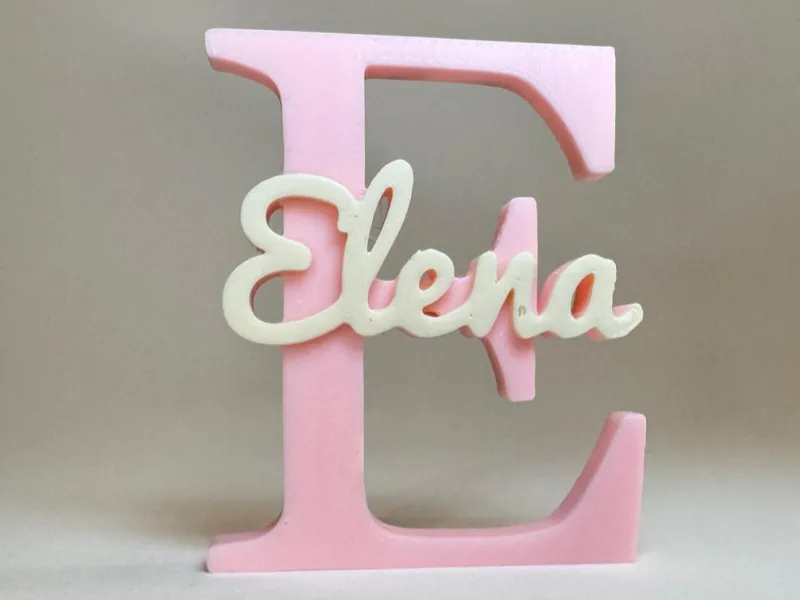 Placa de Identificação 3D - Elena