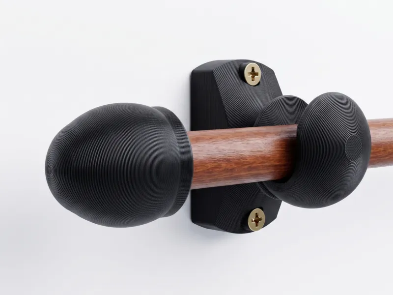Curtain Rod Support + End Caps