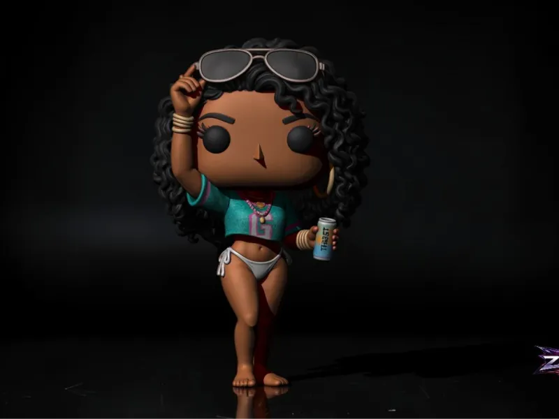GTA VI Cover Girl Funko STL Video Game 3D Print Sculpture