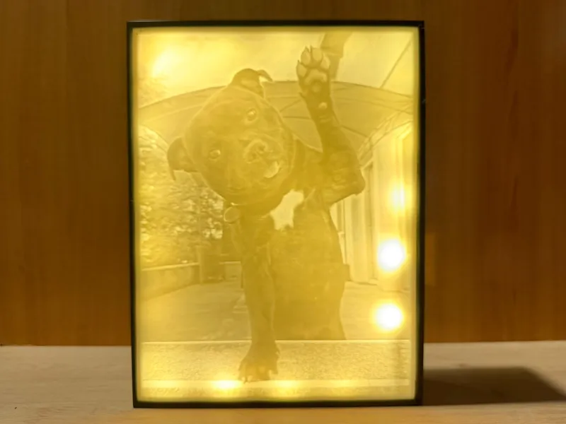 Staffie lithophane