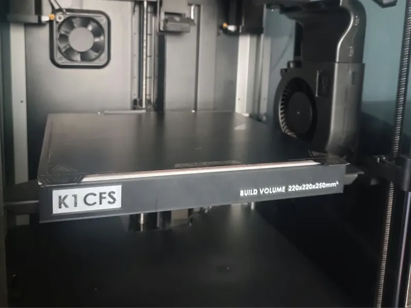 Creality K1 – Tampa Frontal da Mesa / K1 CFS