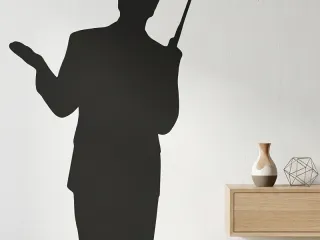 Silueta hombre paraguas