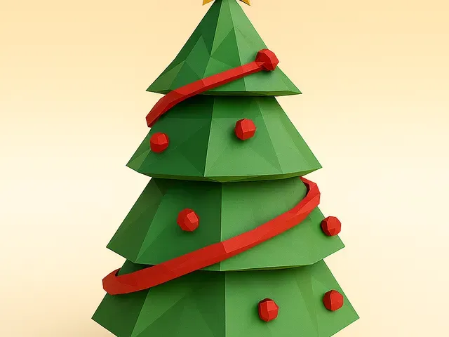 Low Poly Christmas Tree 3D Model