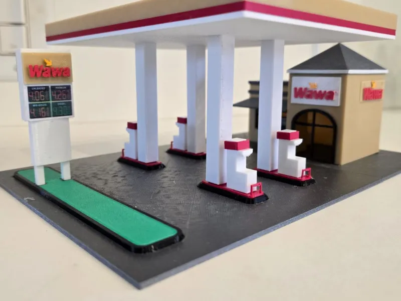 Diorama de la gasolinera Wawa