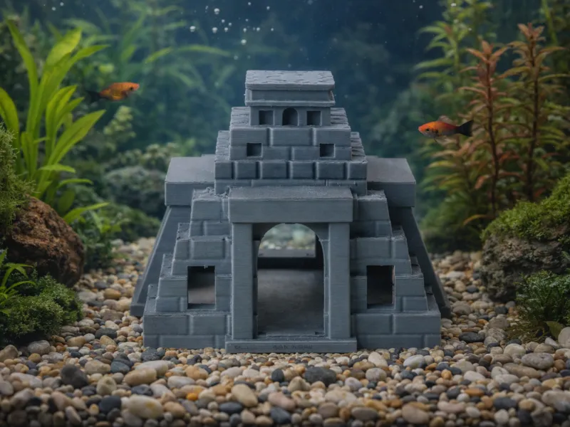 Mayan Pyramid Aquarium Decor