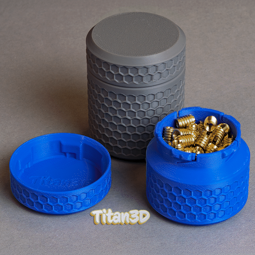 Twist Lock Container with Honeycomb Pattern