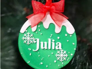 Christmas tree snow flakes ornament