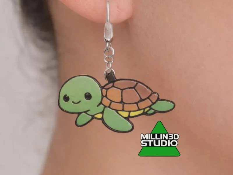 Super Cute Cartoon Sea Turtle Earrings
