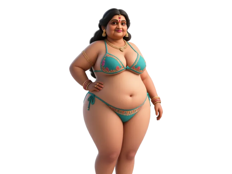 Indian aunty bikini