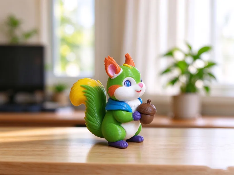 【สิ่งประดิษฐ์มู่กง】 กระรอกน้อย ผสมสี ทับสี พิมพ์หลายสี i8