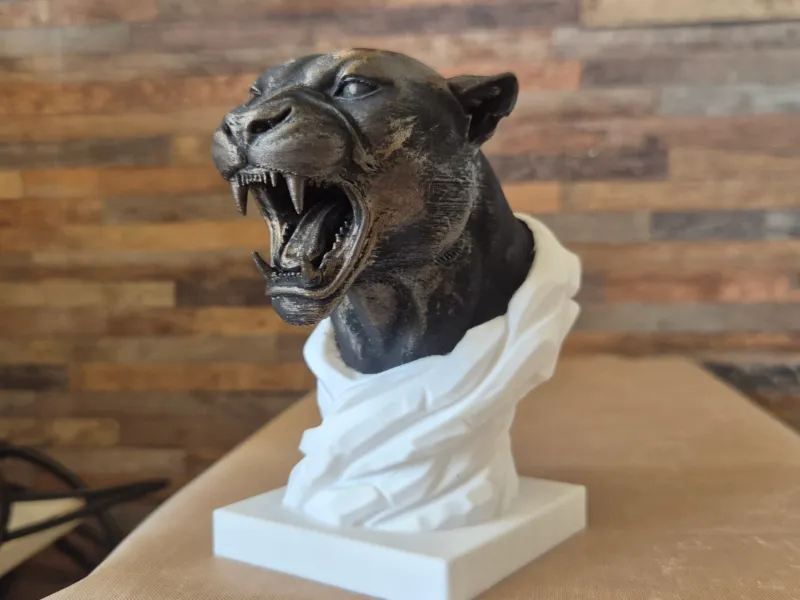Sculpture buste jaguar moderne