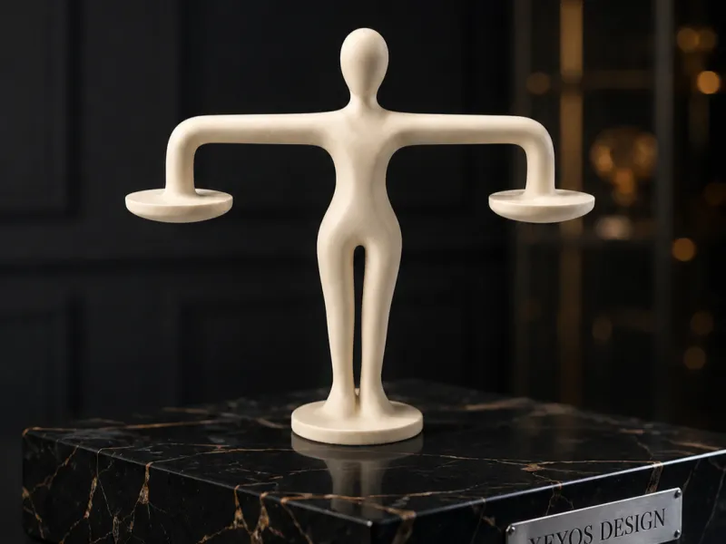 Abstract Humanoid Libra Statue