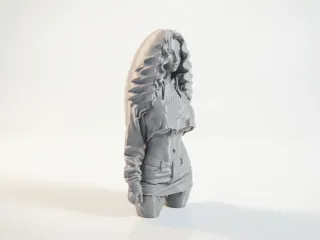 Hooded Female Figurine 3D Printable Statue Model